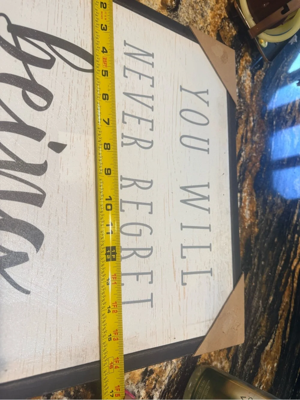 Being Kind Wall Art - White & Black Inspirational Sign, Measures 16x20 in. NEW!!